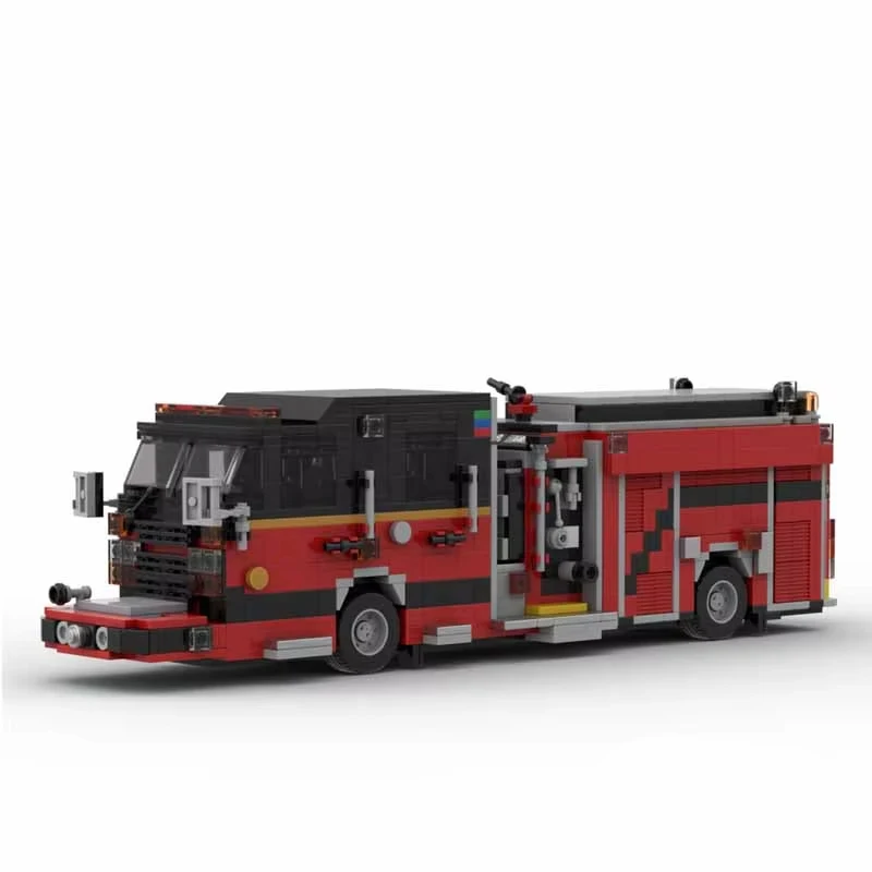 

1210PCS Moc City Rescue Spartan Subway Star Engine Fire Truck Model DIY Assembly Building Block Toy Children's Birthday Gift
