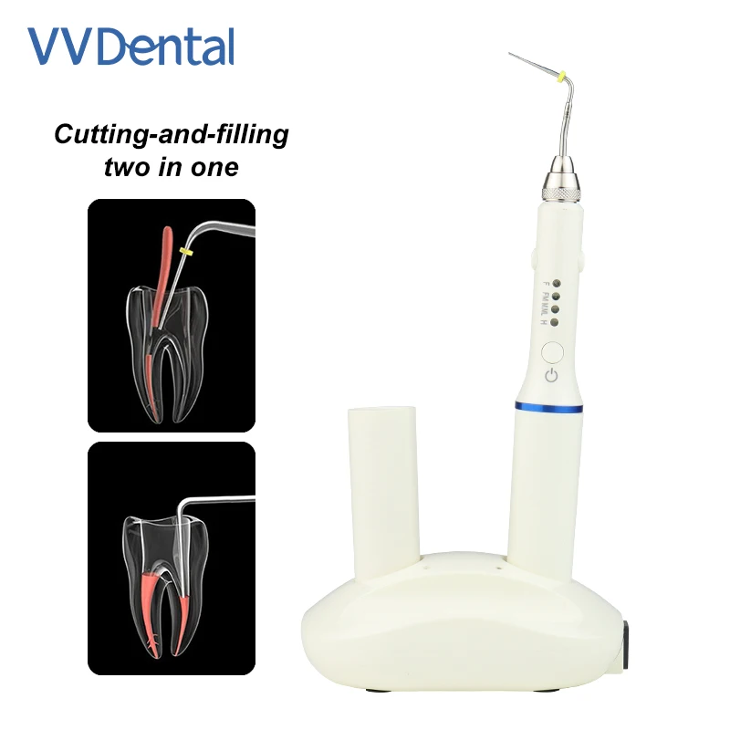 Dental Thermoplastic Pen Fast heating/Multi-gear setting/Charging base Dental Obturation Pen Root Canal Treatment