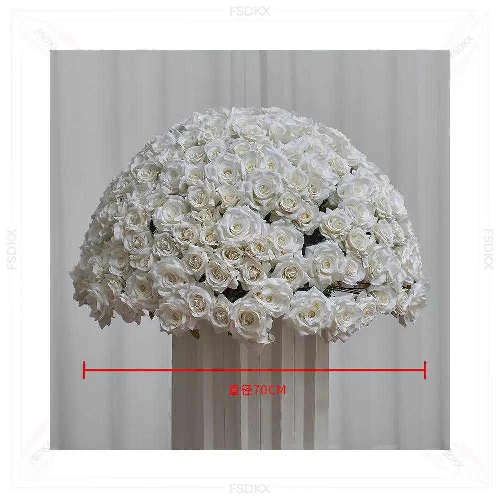 

White Flower Ball Wedding Event Table Centerpieces Artificial Silk Flower Ball Wedding Decorations