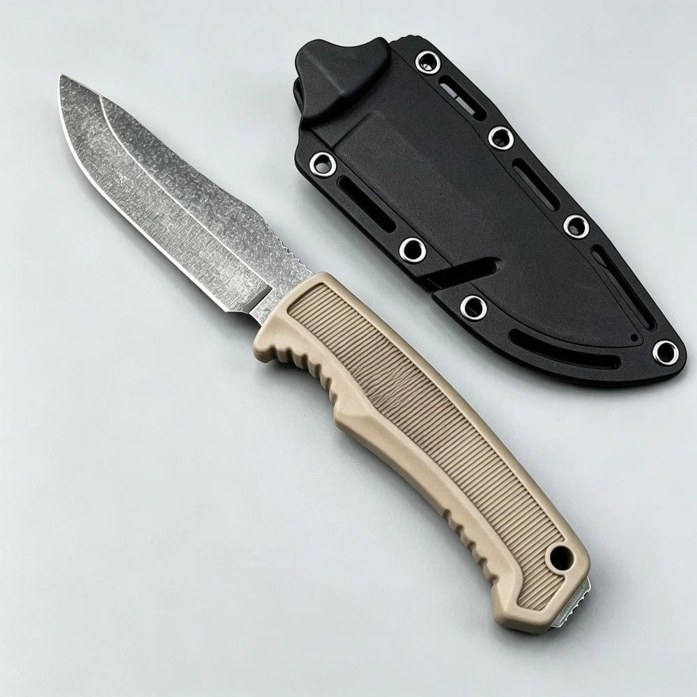 Camping Hiking Fixed Blade Knife 7Cr13Mov Blade Nylon Fiber Handle with Kydex Sheath EDC Everyday Carry Knife
