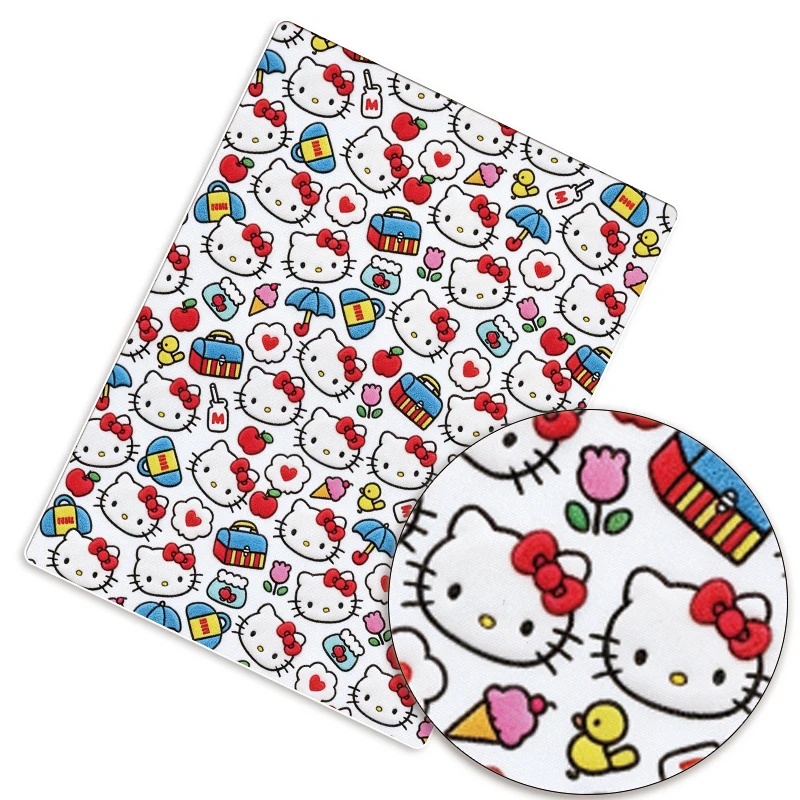 Hand-sewn patchwork quilted cartoon baby dress, home-use bed sheet, 140 cm printed children's fabric