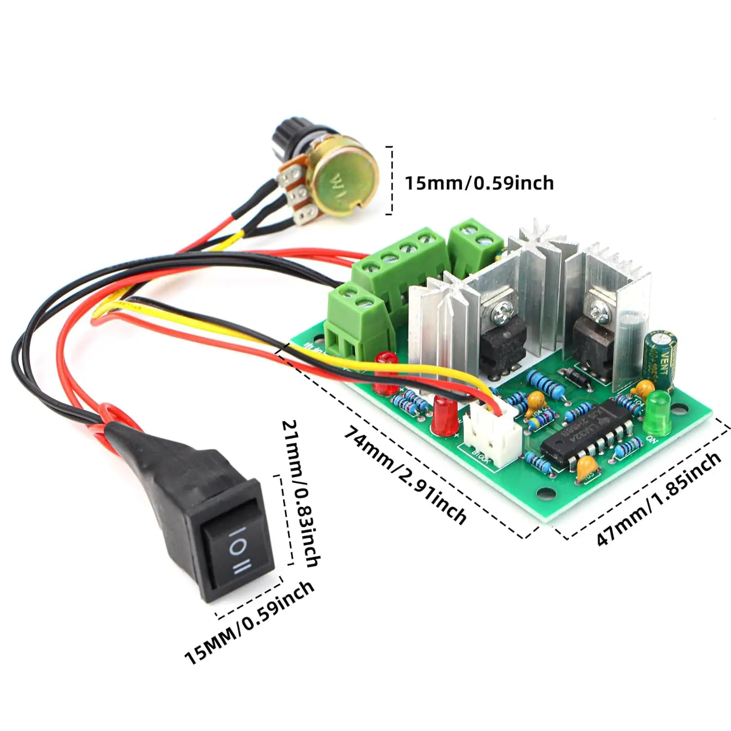 10V 12V 24V 30V regolabile DC Motor Speed PWM Controller interruttore di retromarcia 120W, regolatore di velocità del motore DC, interruttore di velocità del motore,