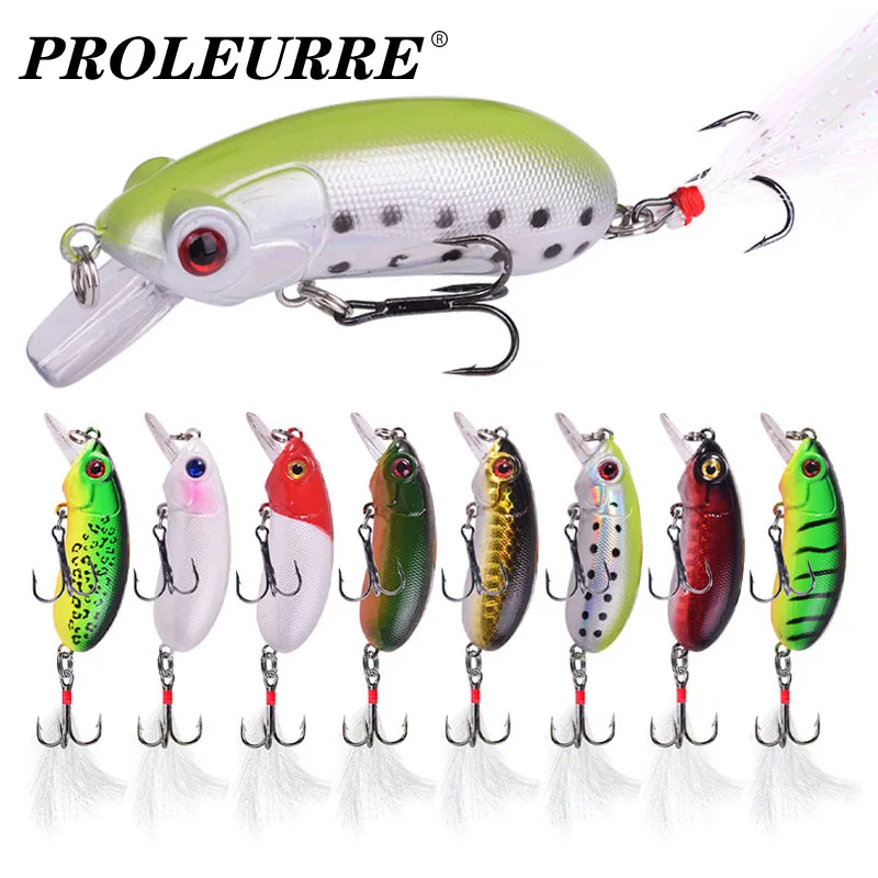 1 Pcs Sinking Minnow Fishing Lure 6cm 10g Crank Wobblers Plastic Hard Artificial Baits With Feather Hooks Bass Fishing Tackle