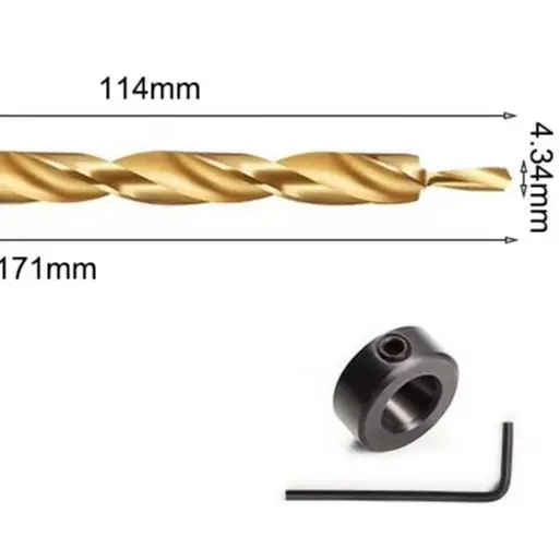 Inclined Hole Drill Step Bit 9mm 9.5mm With Stop Collar For Woodworking Pocket Hole Jig Guide Electric Cordless Drill Accessorie