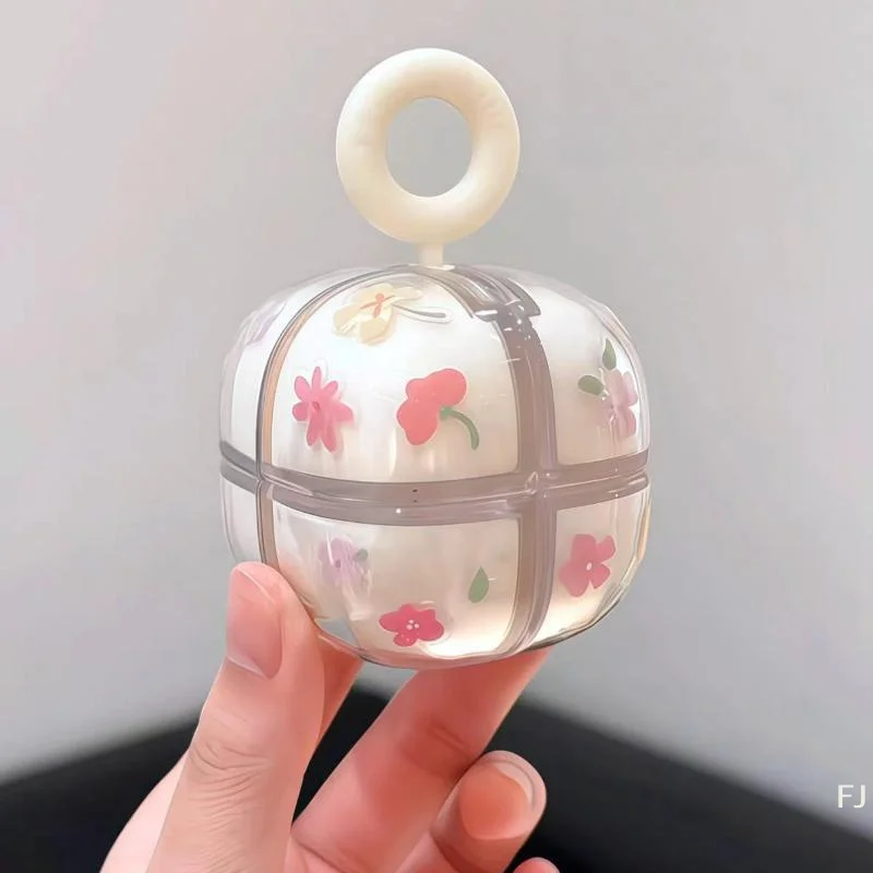 [YU]8 Grid Magnetic Folding Flower Storage Box For Anti-oxidation Earrings Studs Necklaces Rings Jewelry Mini Portable