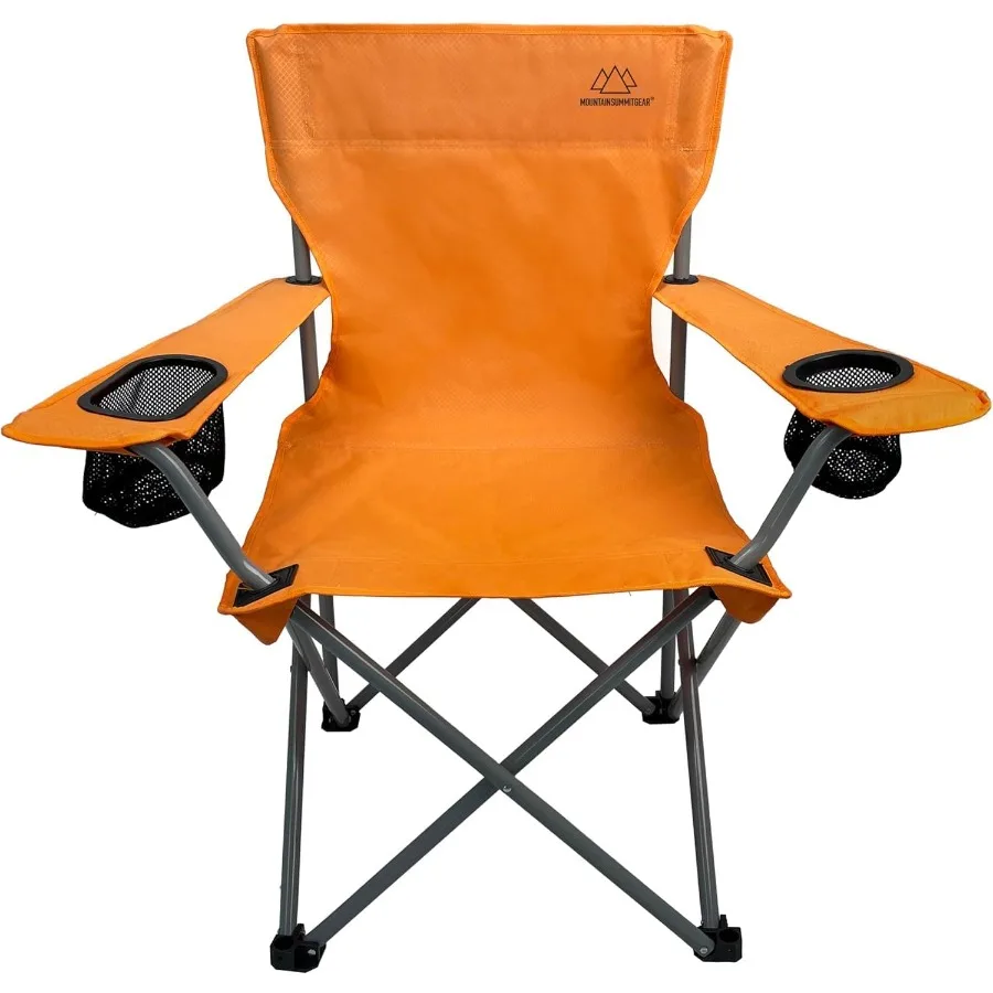 Camping, sports, and outdoor folding chair with carry bag; aluminum frame, black color; lightweight, portable, and durable