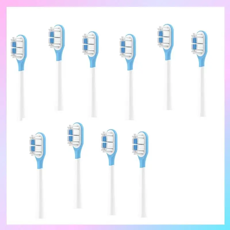 N85R-para cabezal de cepillo de dientes eléctrico Laifen LFTB01-P 10 Uds juego de cabezales de cepillo de limpieza acolchado de cerdas suaves azul