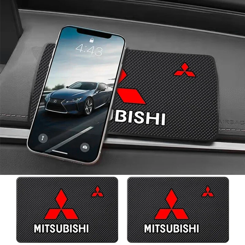 Car Non-Slip Mat Interior Dashboard Phone Silicone Anti-Slip Pad For Mitsubishi ASX Lancer Pajero Outlander L200 EVO Lancer EX