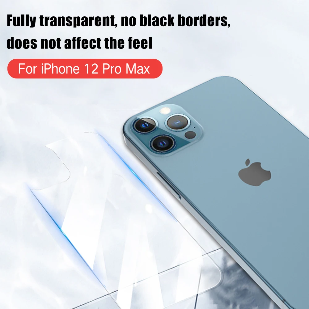 Back Glass For iphone 15 Pro Max 12 11 14 13 Pro Max Mini 15 Pro Screen Protector Film Tempered Glass Phone Rear Sticker