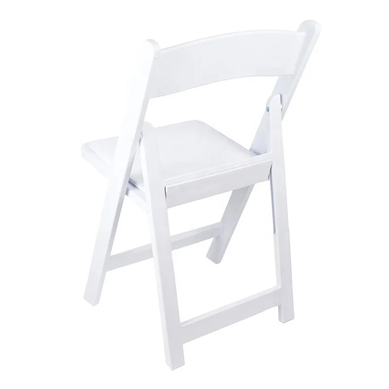 Top quality wholesale foldable chair  wedding event plastic wimbledon garden chairs white resin folding chair outdoor