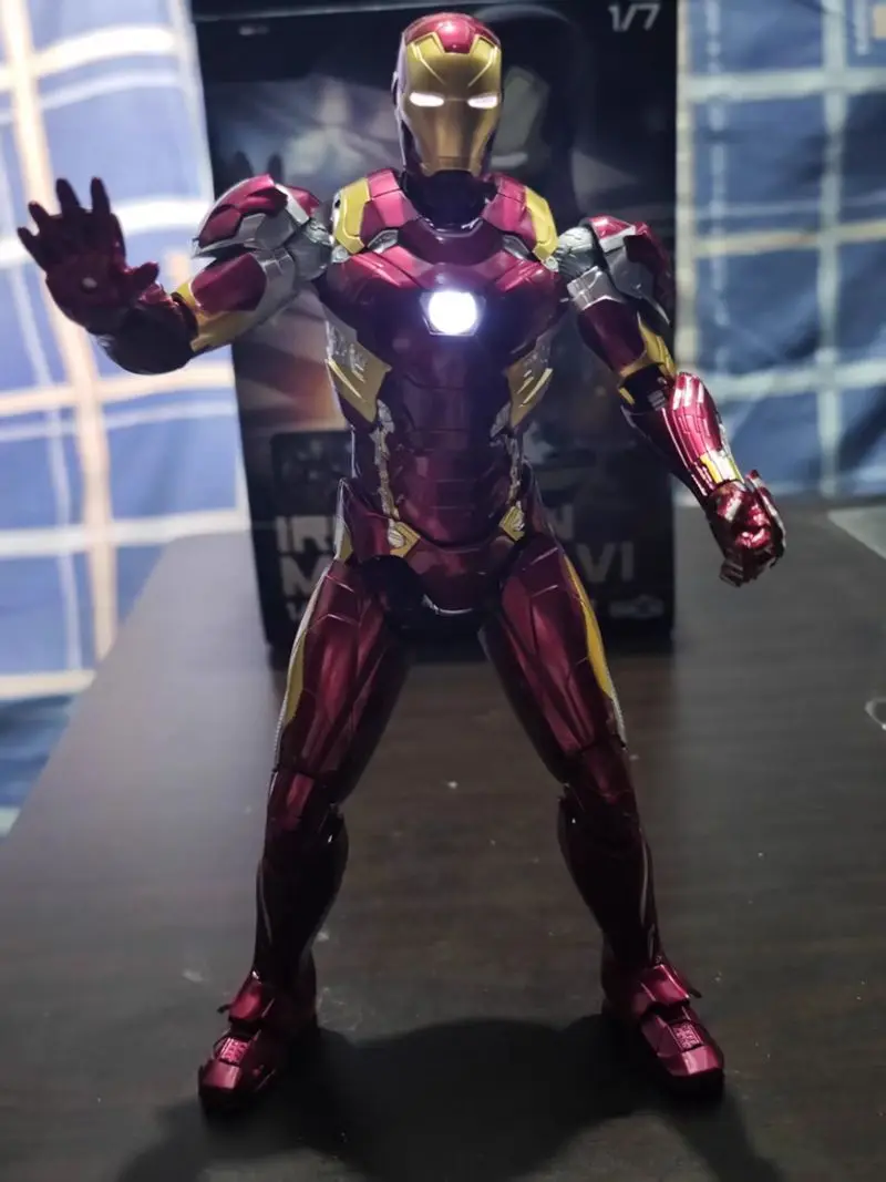 Ironman Figure Anime Iron Man Action Figuras 26cm Manga Figurine ML Legends GK Statue Model Ornaments Toys Gift for Children