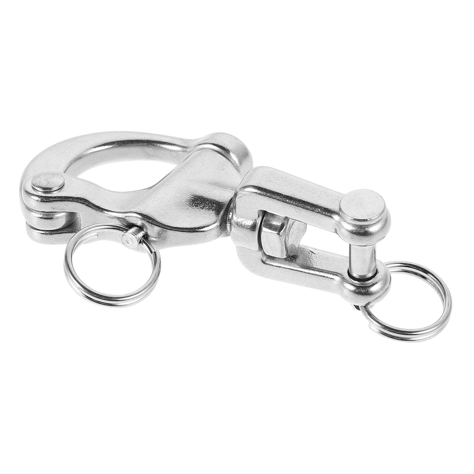 

1pc Marine Swivel Shackle Stainless Steel Sailboat Safety Chain Quick Release Clip Jaw Heavy Duty Anchor Boat Hardware