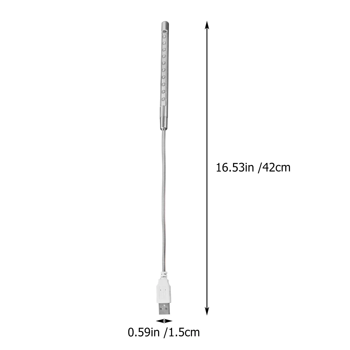 노트북 USB 라이트 키보드 램프 블랙 유연한 360도 회전 밝은 눈 보호 램프 기숙사용 노트북 USB 라이트