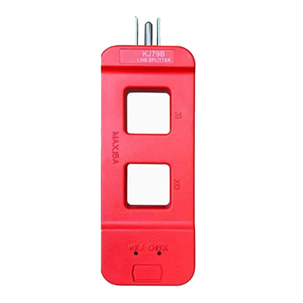 KJ79B ACpower Cord Splitter With Voltage Test Hole For Electrical Safety Testing AC Power Cord Splitter Test Meters Detectors