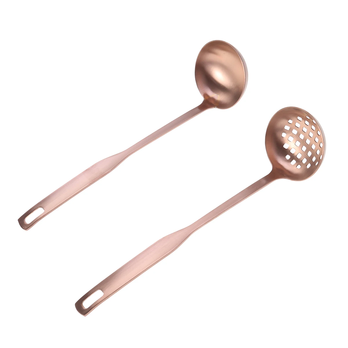 

2 pcs Stainless Steel Cooking Utensil Set Heat Resistant Nonstick Kitchen Tools With Filter Strainer Dishwasher Safe Silicone