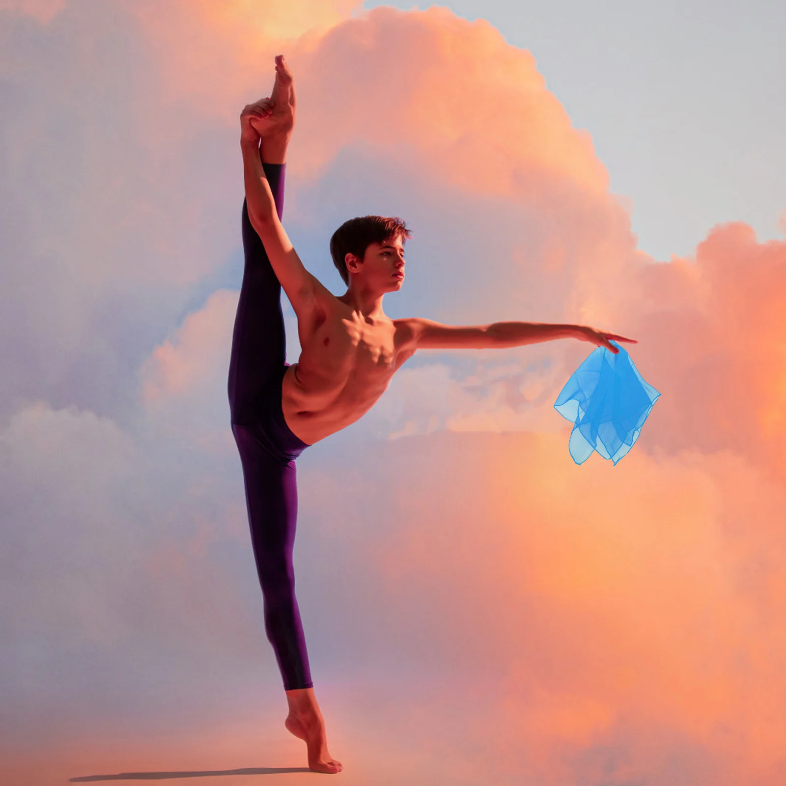 6 قطع من أوشحة الرقص الملونة بالحلوى خفيفة الوزن دعائم شعوذة أداء المسرح ملحقات الرقص المربعة الصغيرة متعددة الاستخدامات