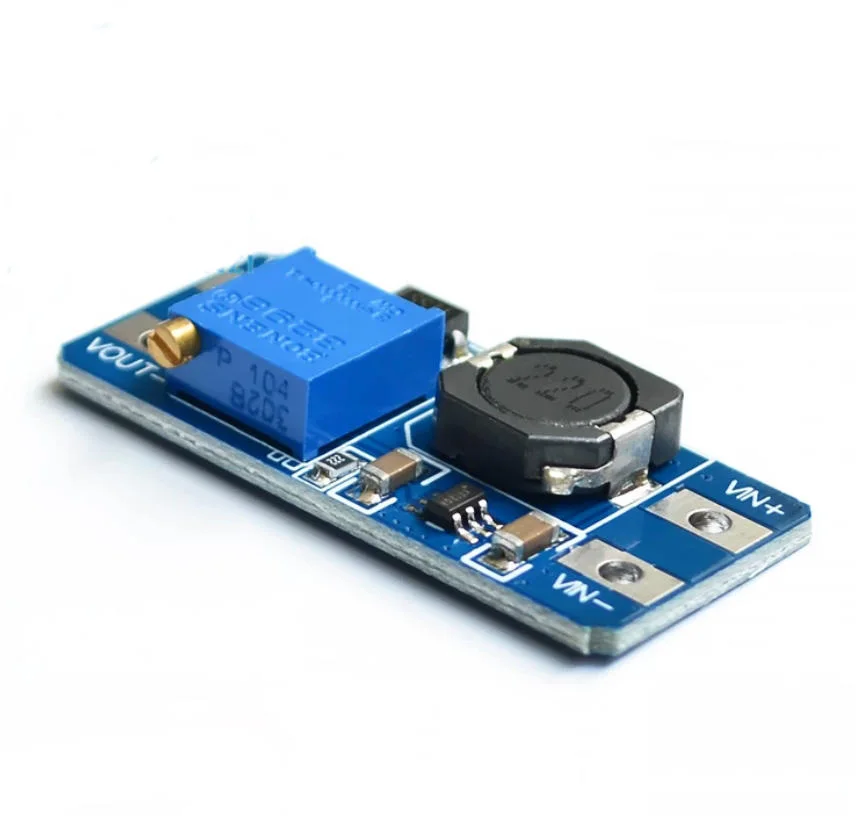 MT3608 Boost Module DC-DC Boost Converter 2A Adjustable Voltage 2V-24V to 5V-28V Power Supply Board for Arduino DIY Power Bank