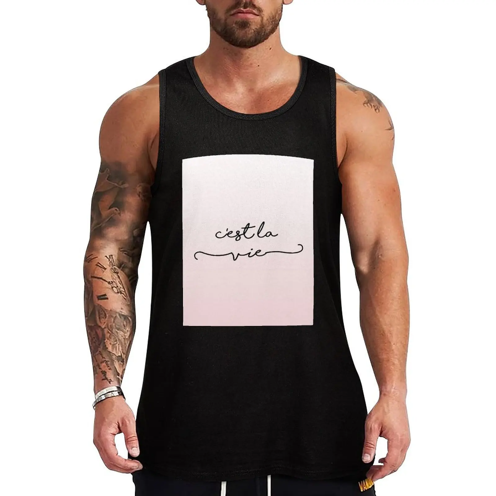 

C'est la vie Tank Top t-shirt Men's men gym Men's gym