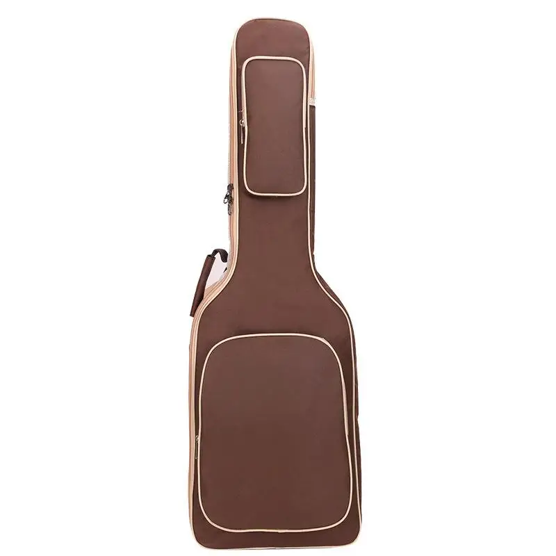 Soft Case Electric Guitar Bass Case Double Shoulder Strap Oxford Thick Shockproof Bottom Portable Thick Sponge Bag Guitar Bag