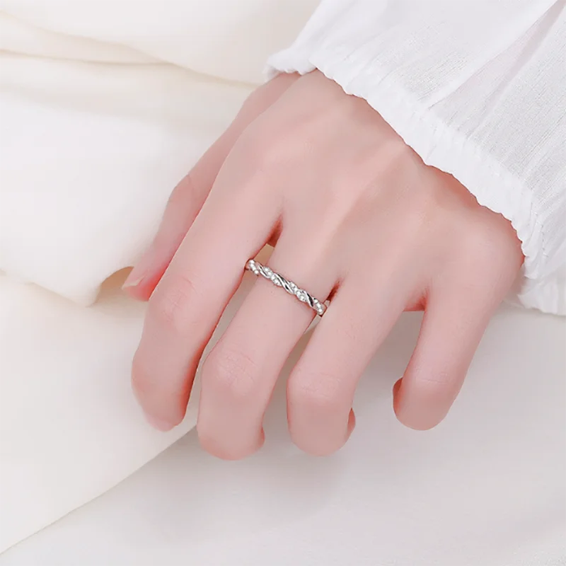 2022 NEW Fashion Wrap Rings For Women Real S925 Silver Elegant Finger Crystal Diamond Rhinestone Zircon Dainty Gift Jewelry