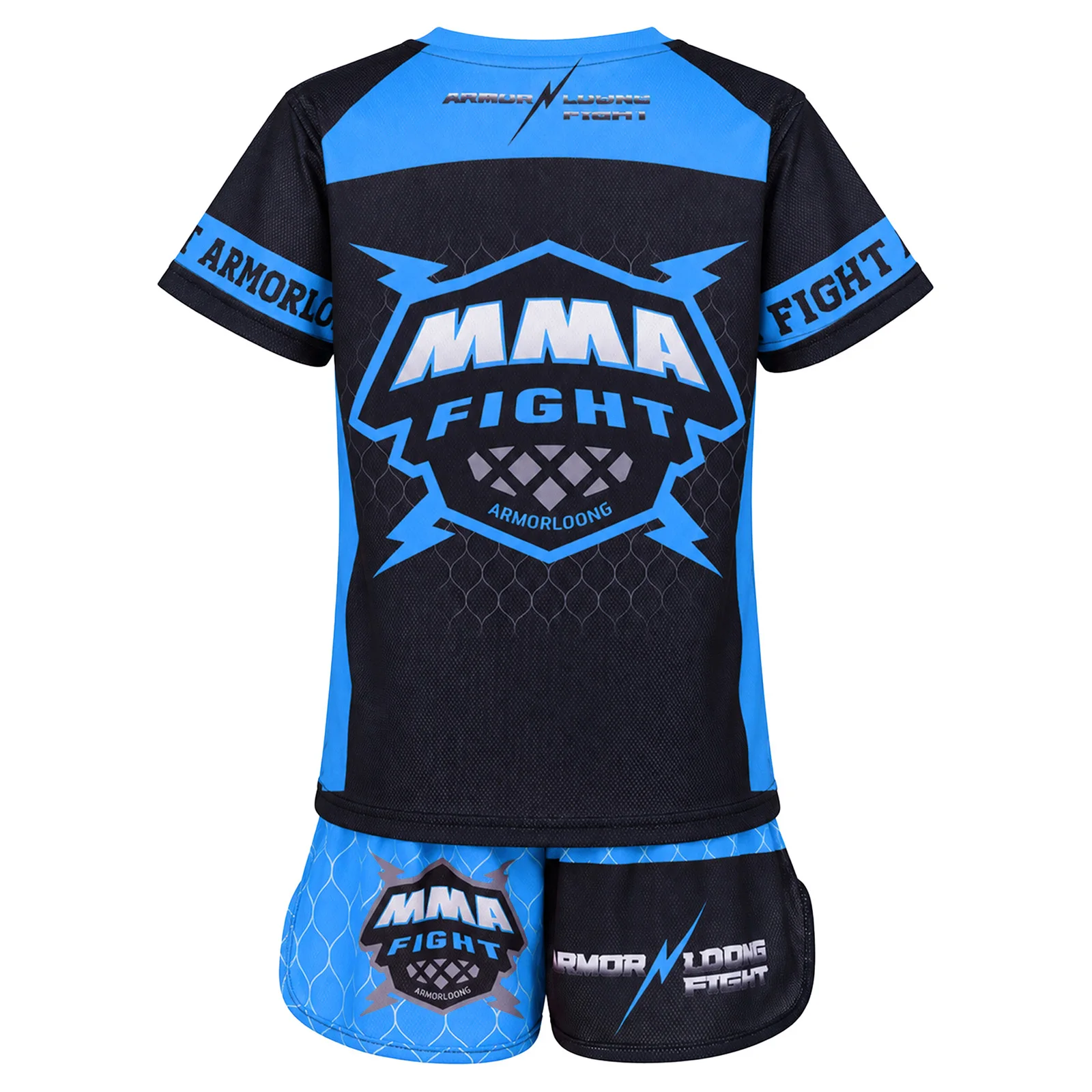 Jugend-MMA-Trainingsset für Jungen und Mädchen, Box-Outfit, Rashguard, Shorts mit seitlichen Schlitzen, Kinder-Kickbox- und Muay-Thai-Sportbekleidung – Detail 12