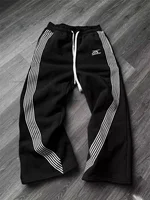 Y2k gris pantalons décontractés Vintage fonctionnel tactique hommes femmes Premium Jogging pantalon à jambes larges cordon Streetwear pantalons de survêtement 2