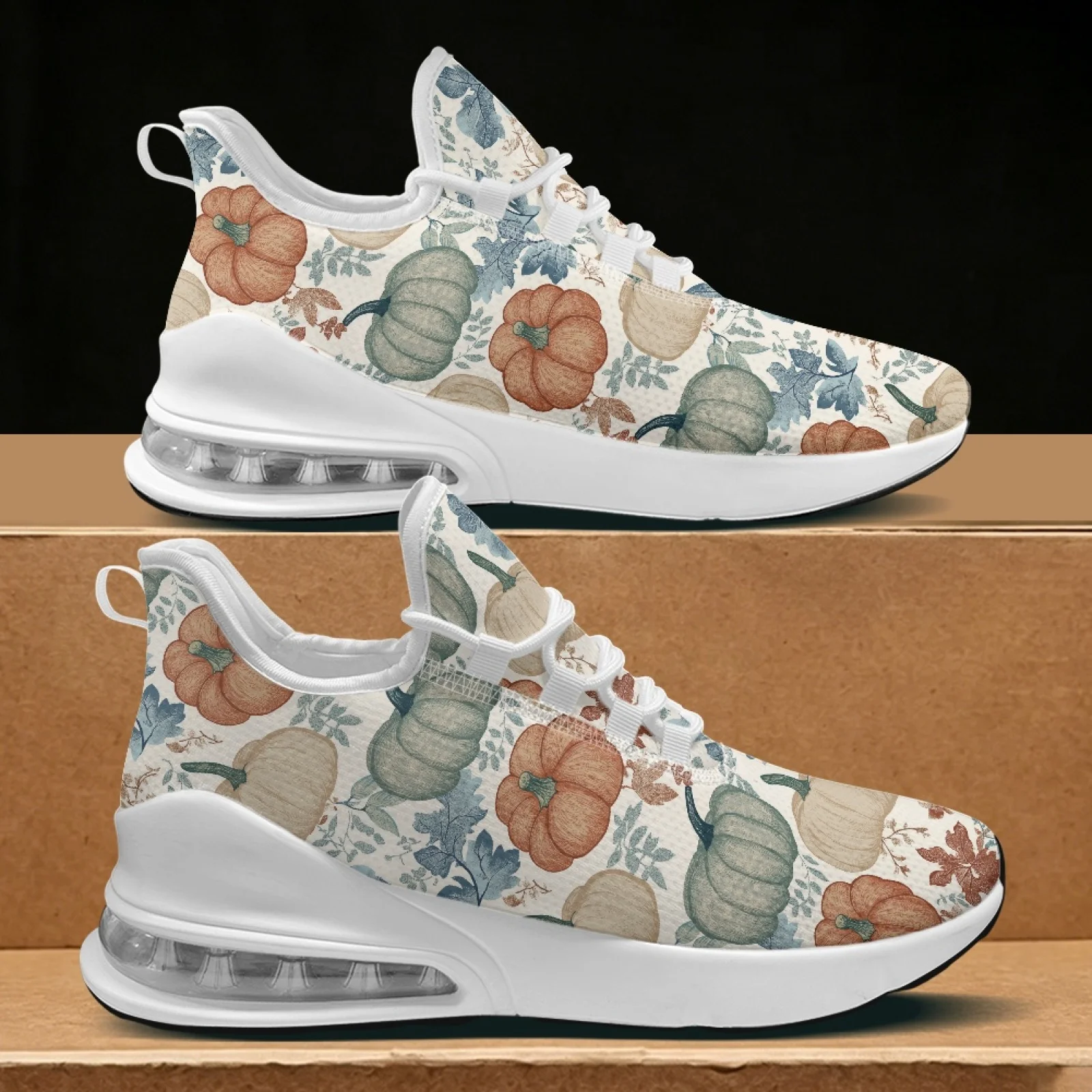 XIXIRIMIDO Thanksgiving Air Cushion Shoes for Woman Sneaker Running Shoes Autumn/Winter Casual Shoes Festive Gifts for Family