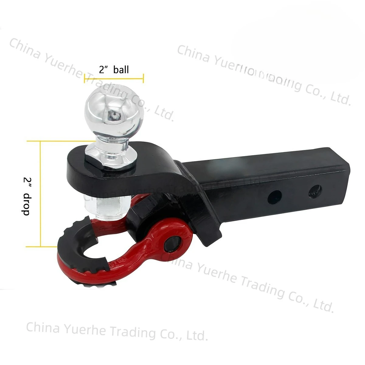 

Welded square tube hook with tongue off-road vehicle modified arm trailer ball trailer