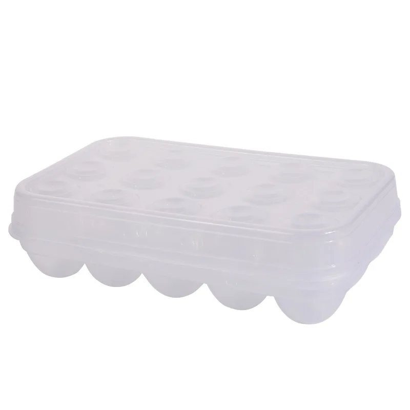 1PC Portable Storage Eggs Box 10 Grids Storage Container Egg Holder Transparent Kitchen Organizer for Outdoor Camping Picnic