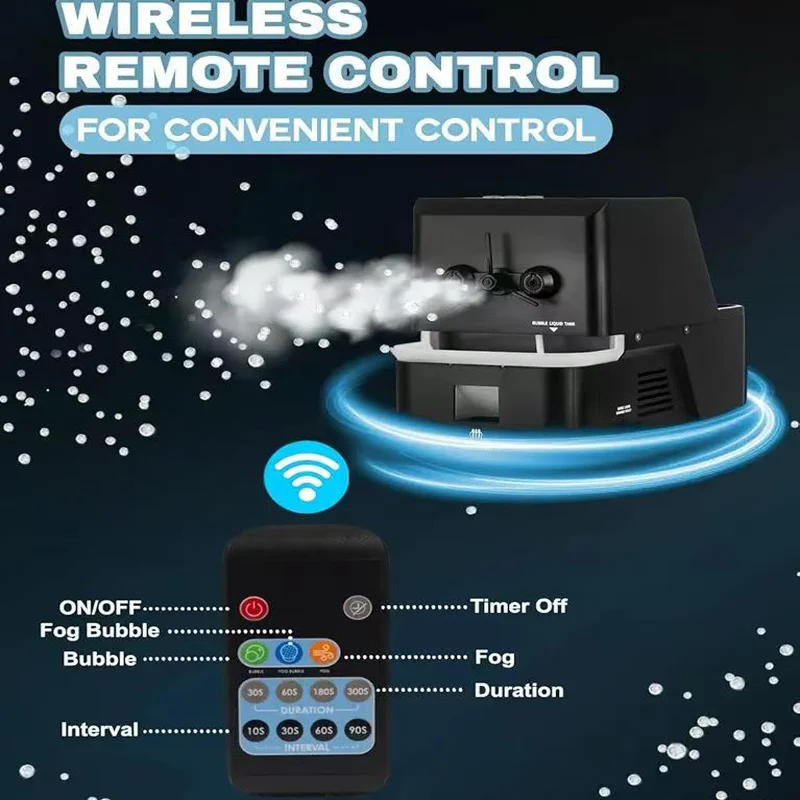 Maszyna do śniegu i mgły – urządzenie 3 w 1 do robienia bańek i mgły, tworzące efekt śniegu do użytku wewnątrz i na zewnątrz – idealny sztuczny śnieg