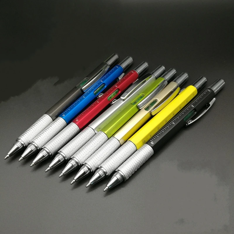 

72Pcs 6 in 1 Multifunction Ballpoint Pen with Handheld Tool Measure Technical Ruler Screwdriver Touch Screen Stylus Spirit Level