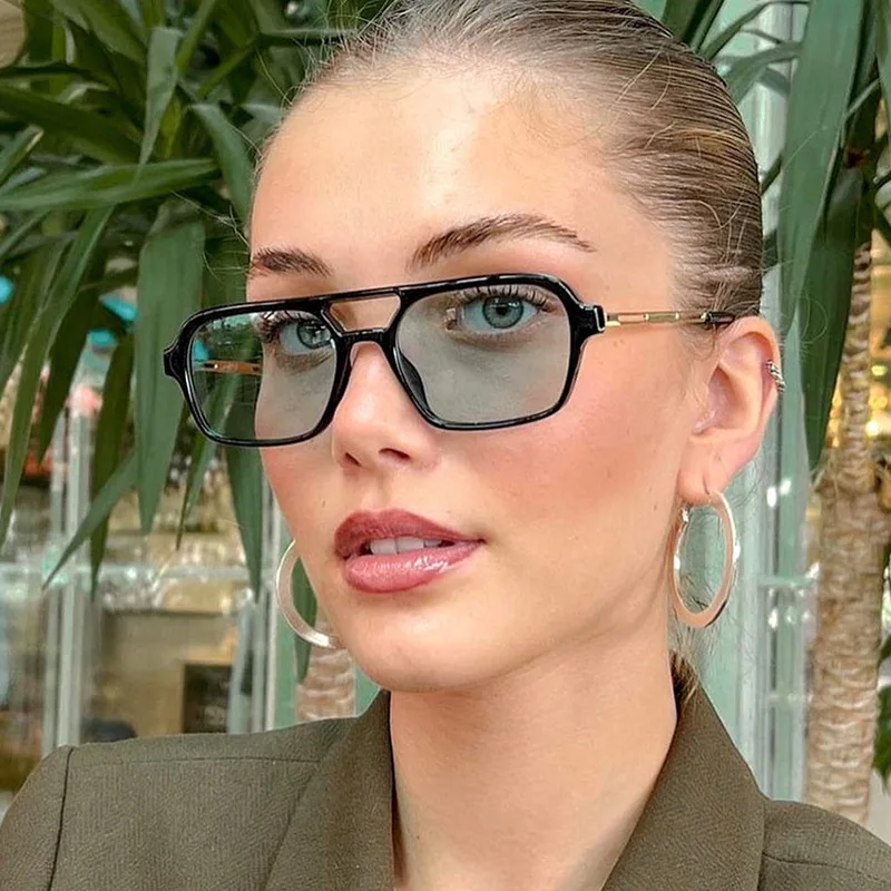 

Vintage Metal Frame Square Sunglasses For Women Men Brand Black Rectangle Cool Sunglasses Polygon Sun Glasses for Male Female