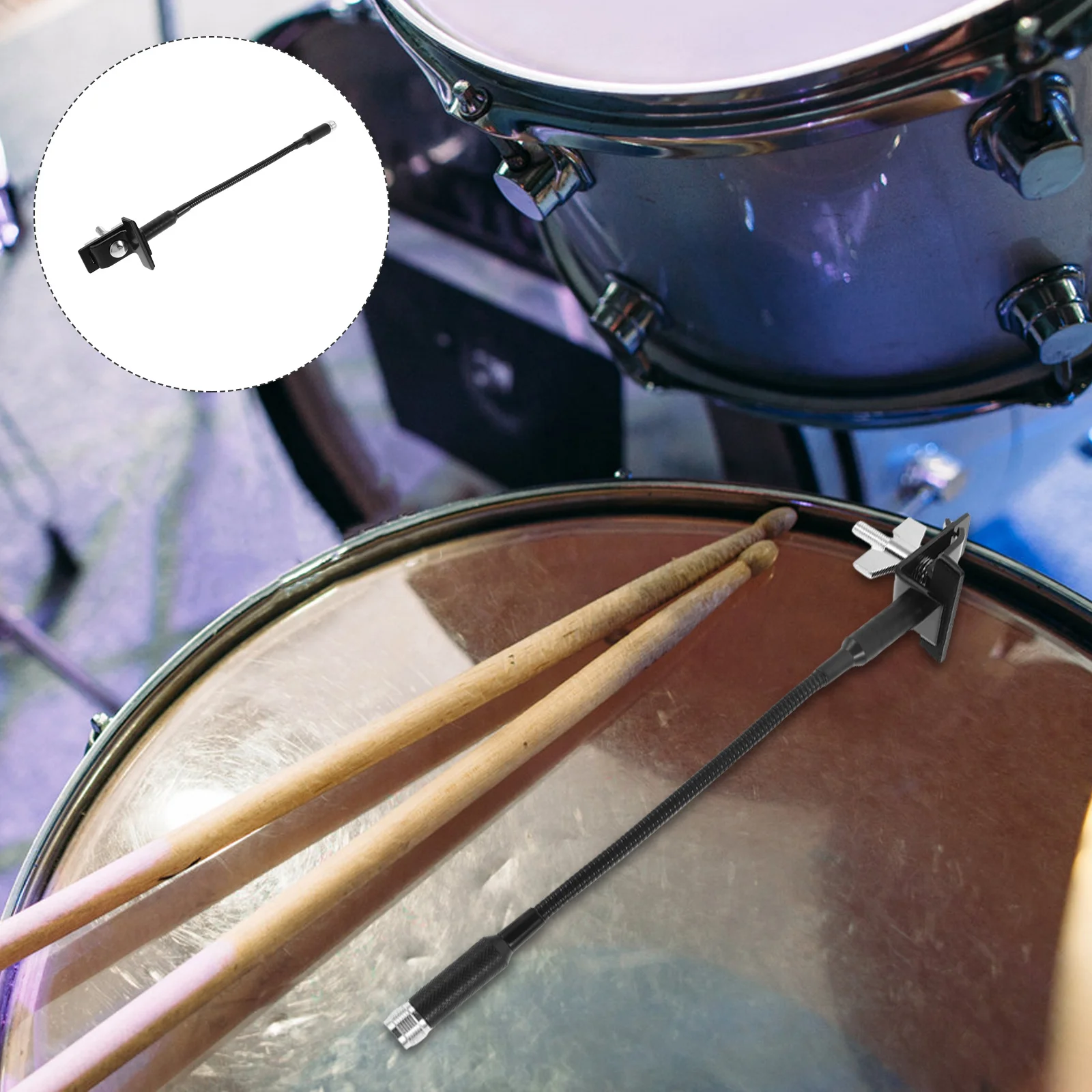 

Professional Microphone Stand Adjustable Mic Arm Drum Kit Stable Base Studio Stage Use Mic Boom Arm Drum Microphone Mount