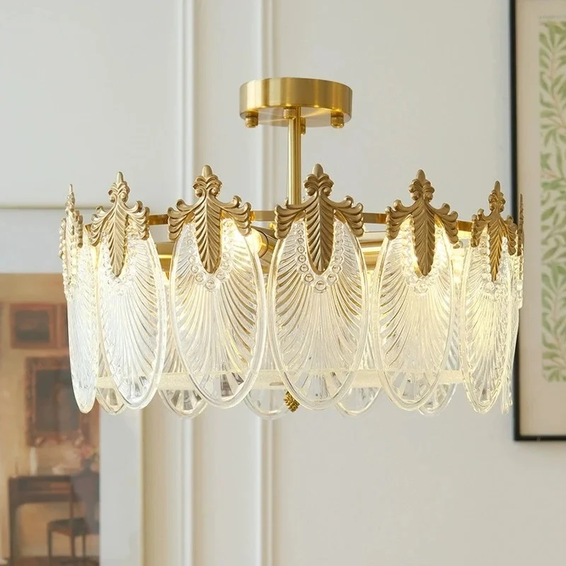 European Style Oval Peacock Glass Chandelier Hotel Lobby Bedroom Living Room Study Modern Minimalist