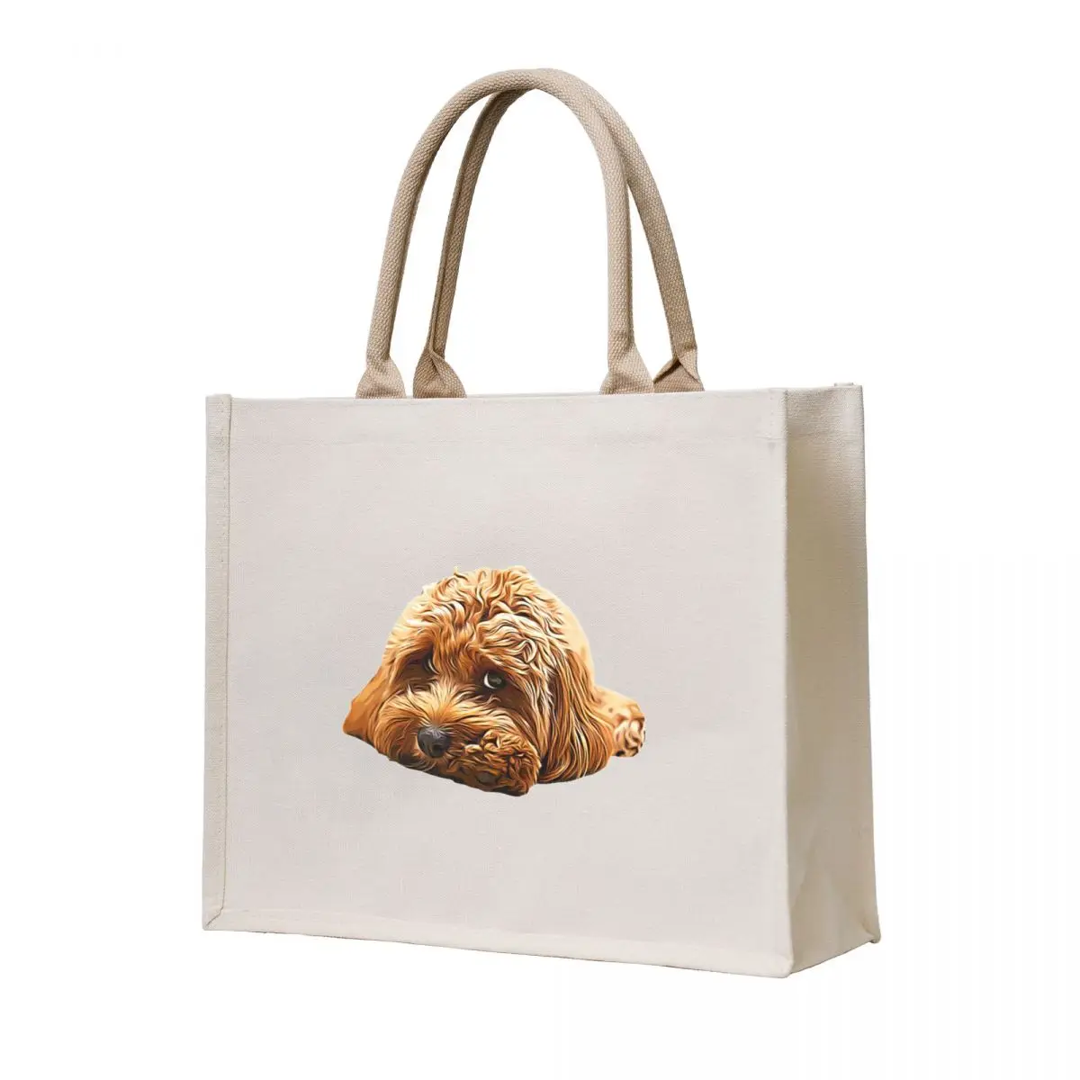 

Cavapoo Cavoodle Cockerpoo Puppy Designer Dog Poodle Mix Tote Bag bag luxury women Shopper handbag Cloth bags