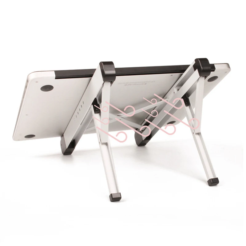 Lifting Adjustment Tablet Bracket Hollow Cooling Aluminum Alloy Notebook Bracket Folding Portable Storage  Table Gaming Pc