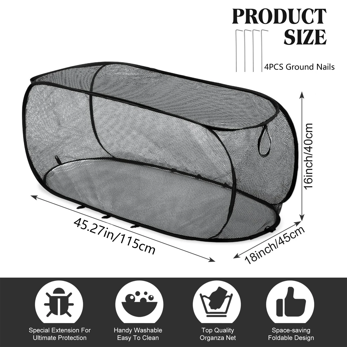 Pop Up Garden Mesh Plant Cover Seedlings Large Vegetable Supplies Indoor Gardening Greenhouse Accessories Plants Covers Products image 3
