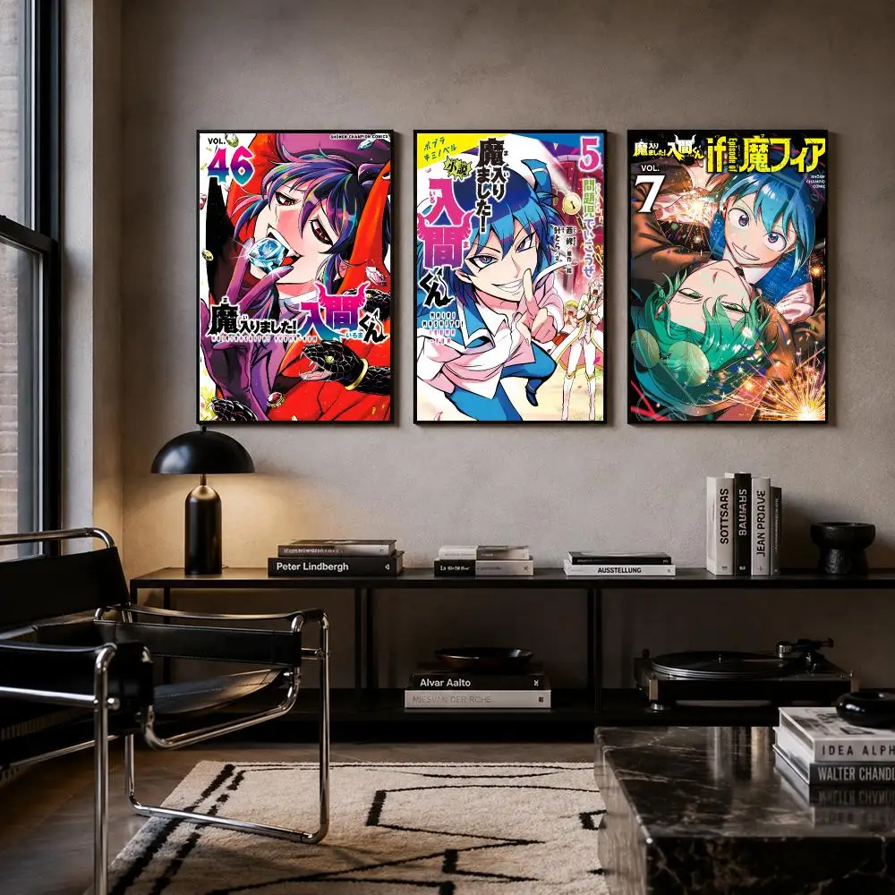 Anime Welcome To Demon School! Iruma Kun Poster Self-adhesive Art Waterproof Paper Sticker Coffee House Bar Room Wall Decor