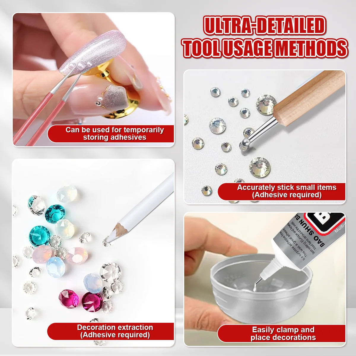 B7000 غراء صناعي متعدد الأغراض شفاف، بما في ذلك مجموعة أدوات DIY مجوهرات من أحجار الراين الحرف اليدوية إصلاح غطاء الهاتف شاشة تعمل باللمس سائل سوبر غراء 15/25/50/110 مل، 1-3 قطع. #4