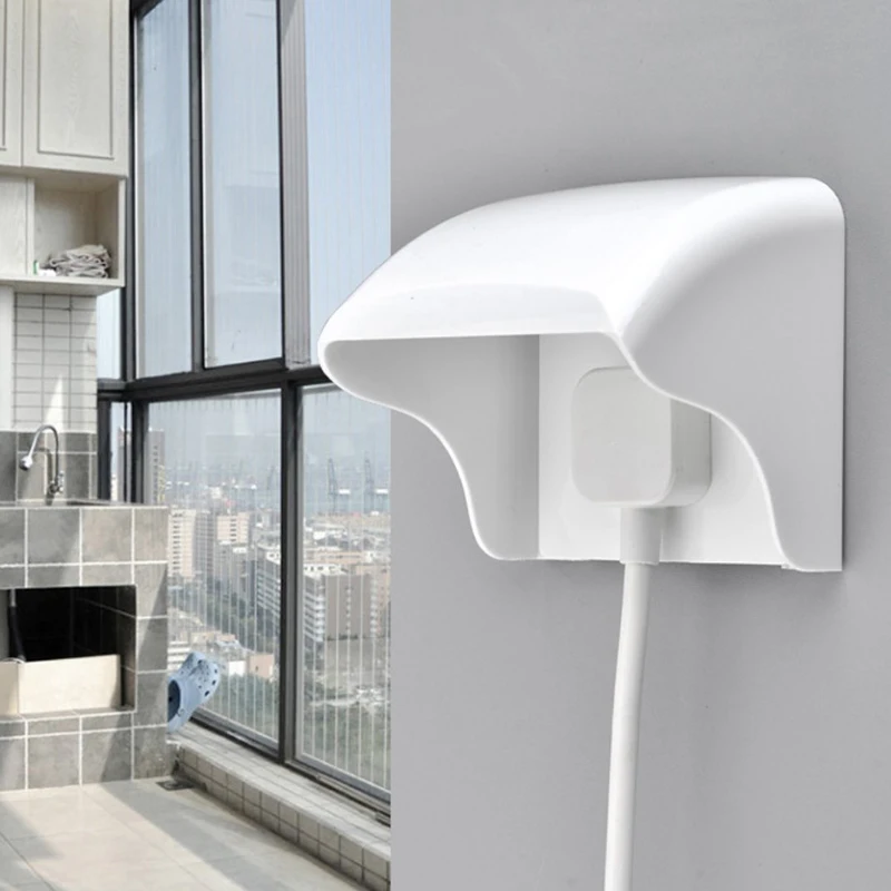 1PC Avoir Wall Waterproof Switch Box 86 Type Outdoor Socket Cover Box PC Plastic Rainproof Box White Blue Surface Protection Box