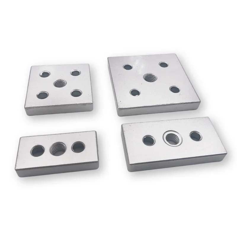 Aluminum Alloy Profile End Connection Plate 3060 4080 6060 8080 Caster Foot Adjustment Support aluminium profile