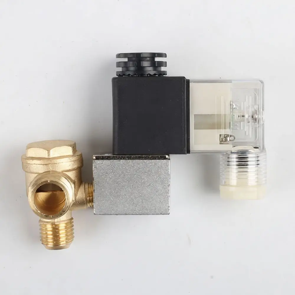 Pneumatic Solenoid Valve And Copper Check Valve Assembly For Silent Oil Free Air Compressor Automatic Unloader