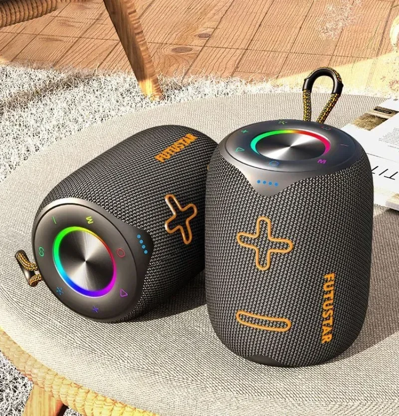 

New High-power Bluetooth Speaker EQ Outdoor Waterproof Soundbox Portable Wireless TWS Stereo Subwoofer with RGB Lamp USB TF Card