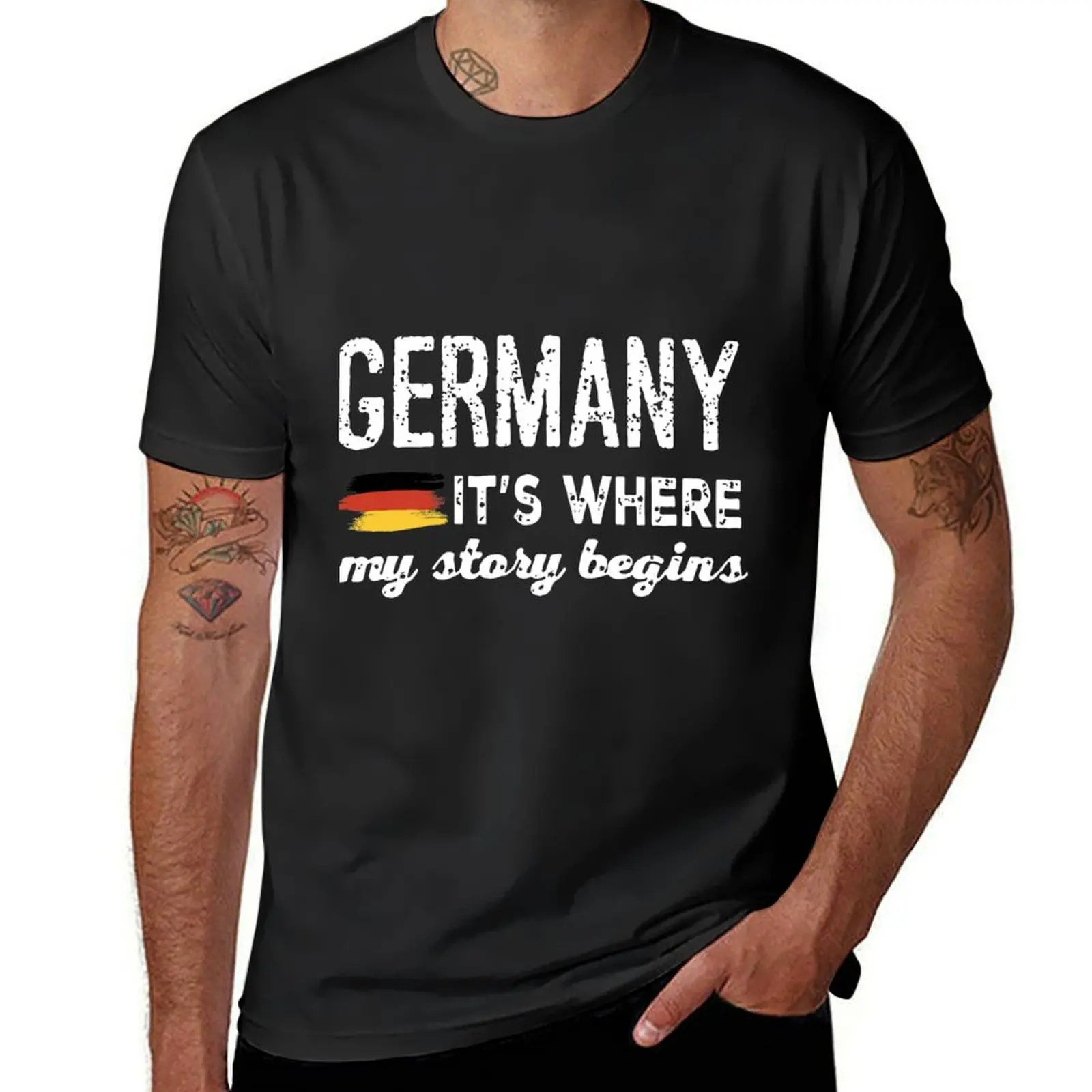 Germany it is where my story begins germany T-Shirt cute tops for a boy mens plain t shirts