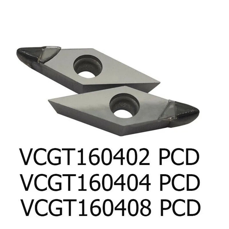 

VCGT110302 PCD/VCGT110304 PCD/VCGT160402 PCD/VCGT160404 PCD/VCGT160408 PCD Инструменты для поликристаллических алмазных лезвий, используемые для алюминия