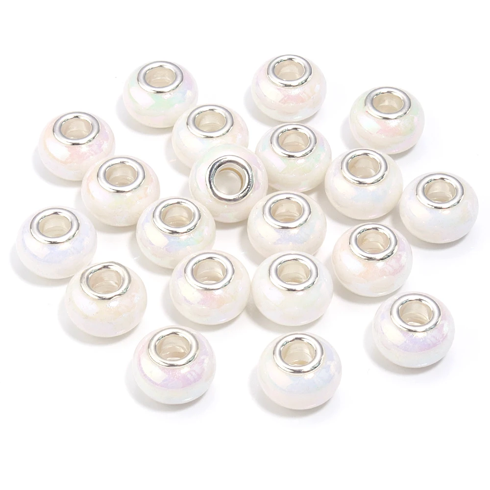 20Pcs Resin Round Beads for DIY Bracelet and Necklace Making