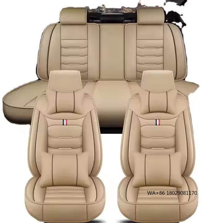 

Full Set Universal PVC Leather Car Seat Cover With Car Seat Cushion Car Seat Cover