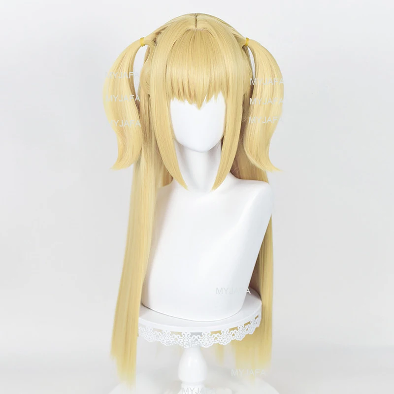 

MisaMisa Cosplay Wig Anime Death Note Cosplay Misa Amane Golden Long Heat Resistant Hair Wigs + Wig Cap