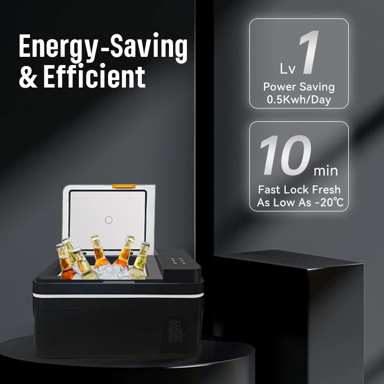 Universal 12V 24V 220V Electric Camper Fridge Outdoor Camping Car Cooler & Freezer with Compressor 20L 25L 30L Ice Maker Boxes