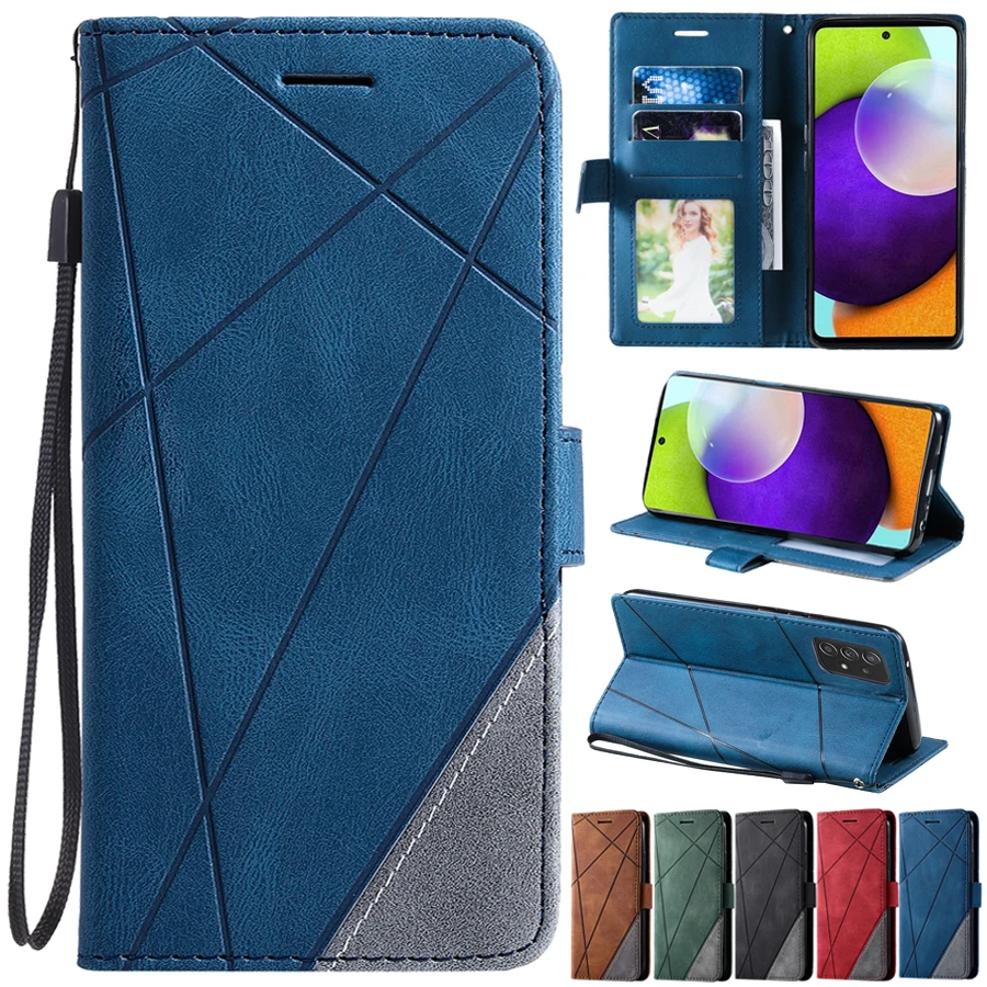 

For Samsung Galaxy S23 Ultra S22 S21 Plus S20 FE A04s A04e A13 A14 A32 A33 A34 A51 A52 A53 A54 A71 Wallet Flip Leather Case